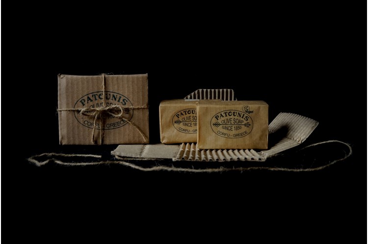 Green olive soap & olive oil soap gift wrapped Green olive soap & olive oil soap gift wrapped